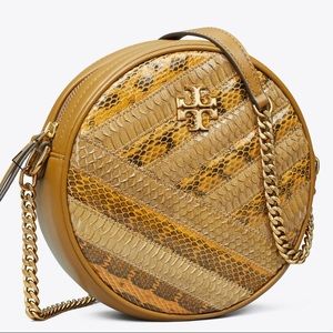 TORY BURCH KIRA CHEVRON SNAKESKIN CIRCLE BAG